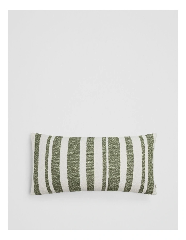 Margo Organically Grown Cotton 40x80 Cushion in Dark Olive image 1