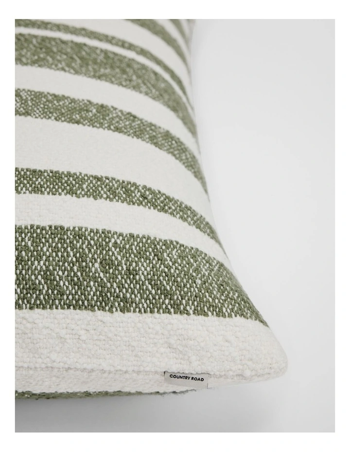 Margo Organically Grown Cotton 40x80 Cushion in Dark Olive image 2