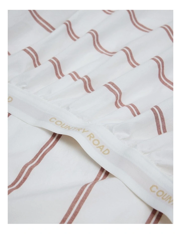 Goldie Australian Cotton Single Fitted Sheet in Almond image 1