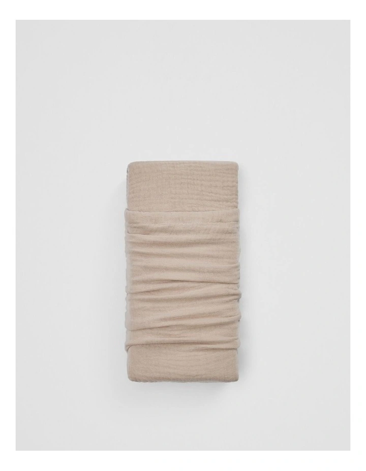 Lili Organically Grown Cotton Bassinet Sheet in Biscuit image 2