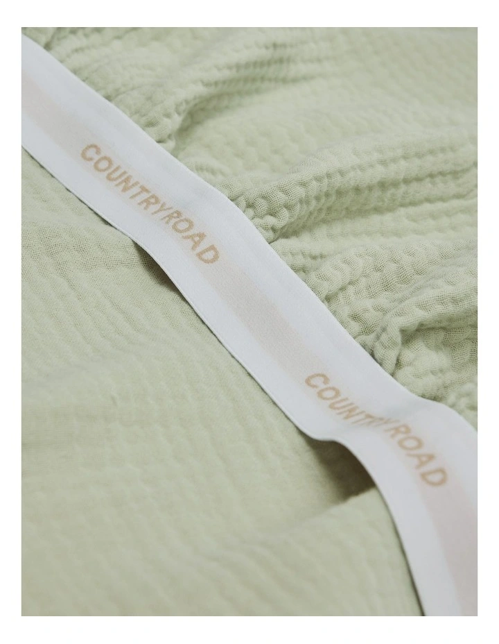Lili Organically Grown Cotton Cot Fitted Sheet in Pear image 1