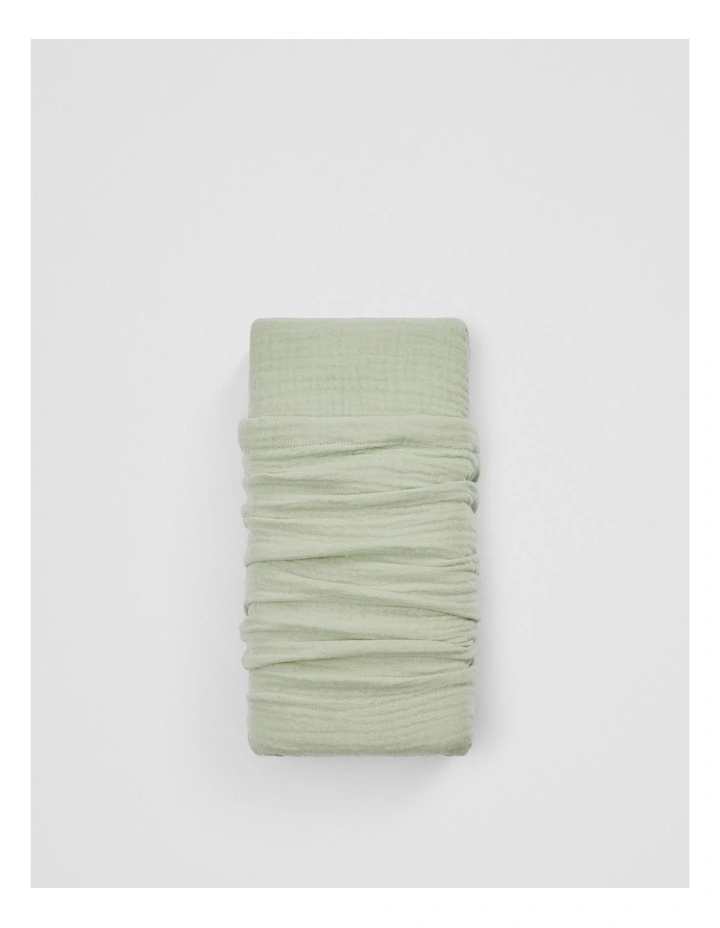 Lili Organically Grown Cotton Cot Fitted Sheet in Pear image 2