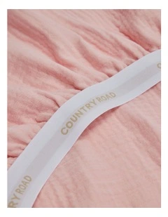Lili Organically Grown Cotton Cot Fitted Sheet in Floss