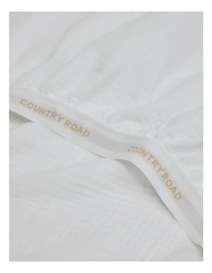 Lili Organically Grown Cotton Cot Fitted Sheet in Snow