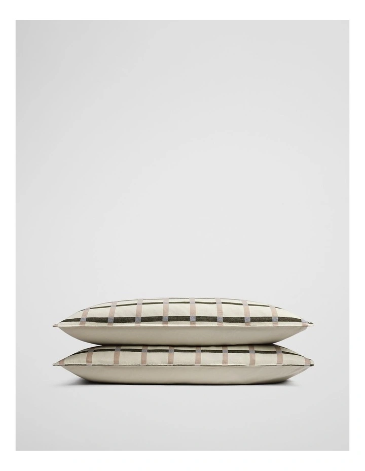 Percy Standard Pillowcase Pair in Pear image 1