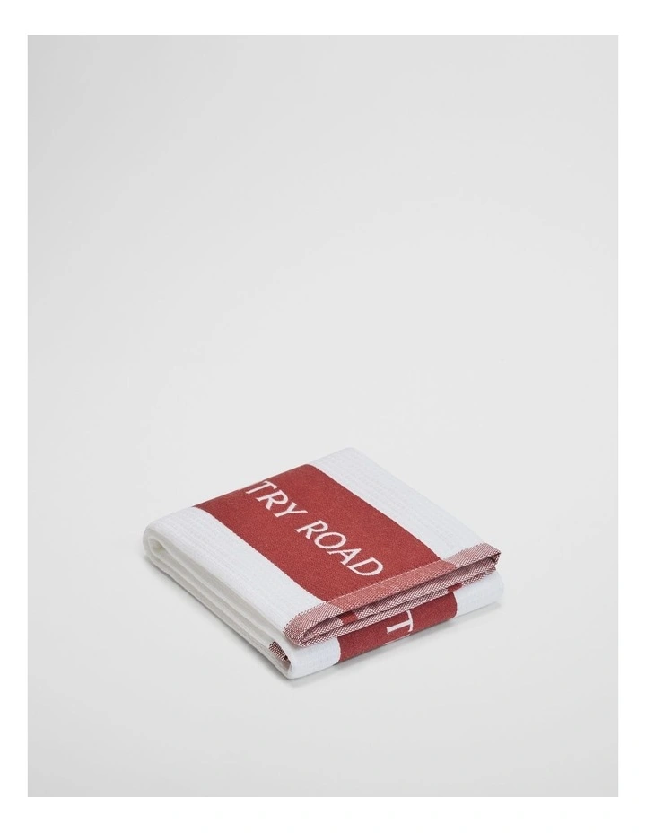 Cr Logo Verified Australian Cotton Tea Towel in Marsala image 1