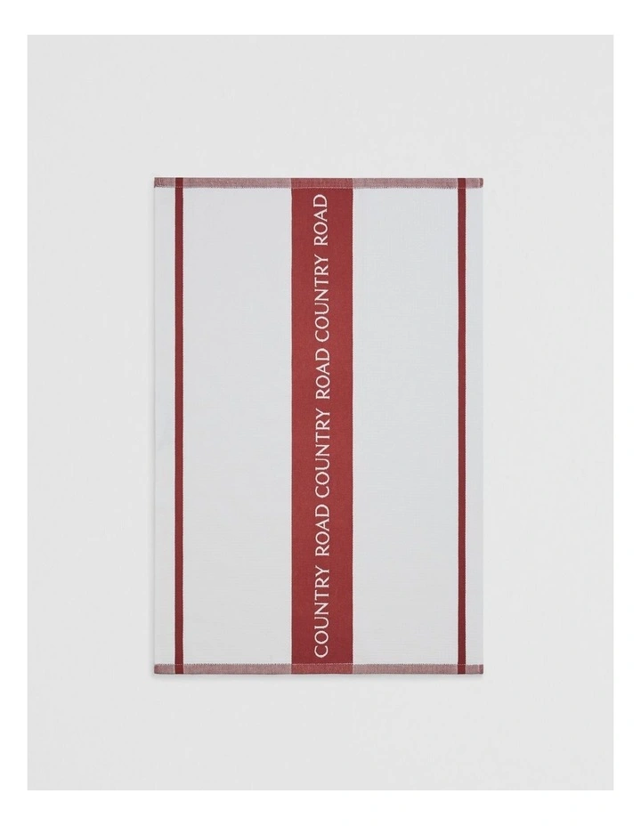 Cr Logo Verified Australian Cotton Tea Towel in Marsala image 3