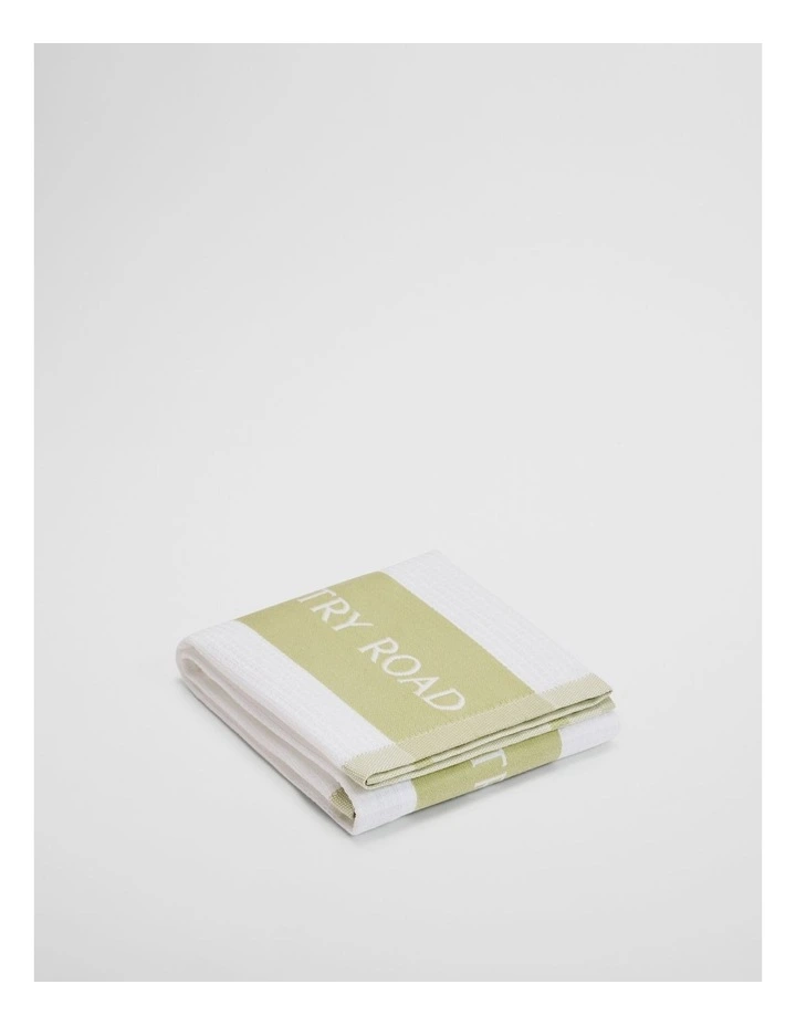 Cr Logo Verified Australian Cotton Tea Towel in Leek Green image 1
