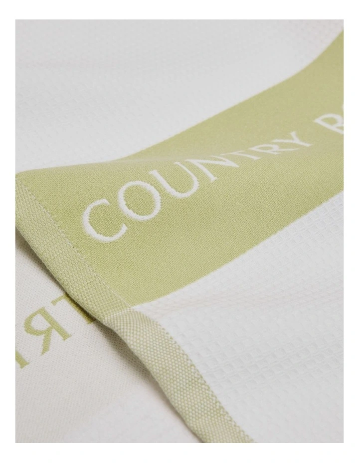 Cr Logo Verified Australian Cotton Tea Towel in Leek Green image 2