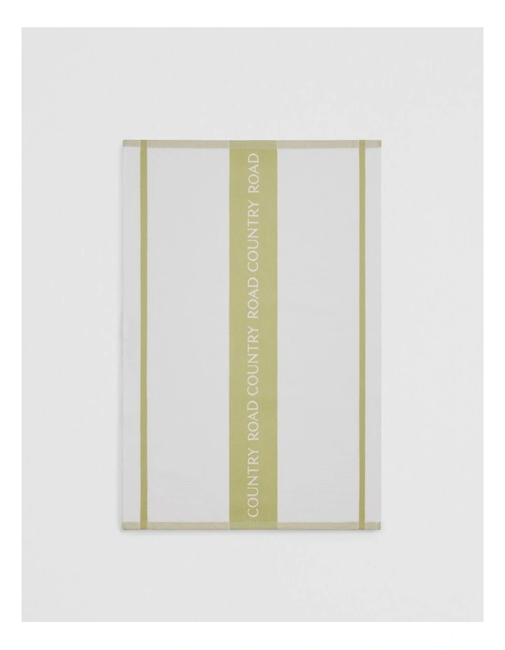 Cr Logo Verified Australian Cotton Tea Towel in Leek Green image 3