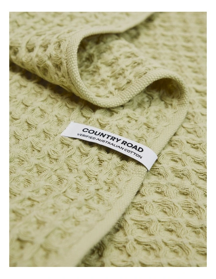 Meeka Verified Australian Cotton Tea Towel Pack Of 2 in Leek Green image 2