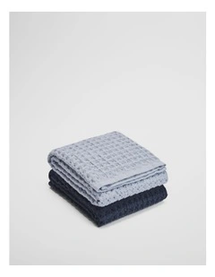 Meeka Verified Australian Cotton Tea Towel Pack Of 2 in Ciel Blue