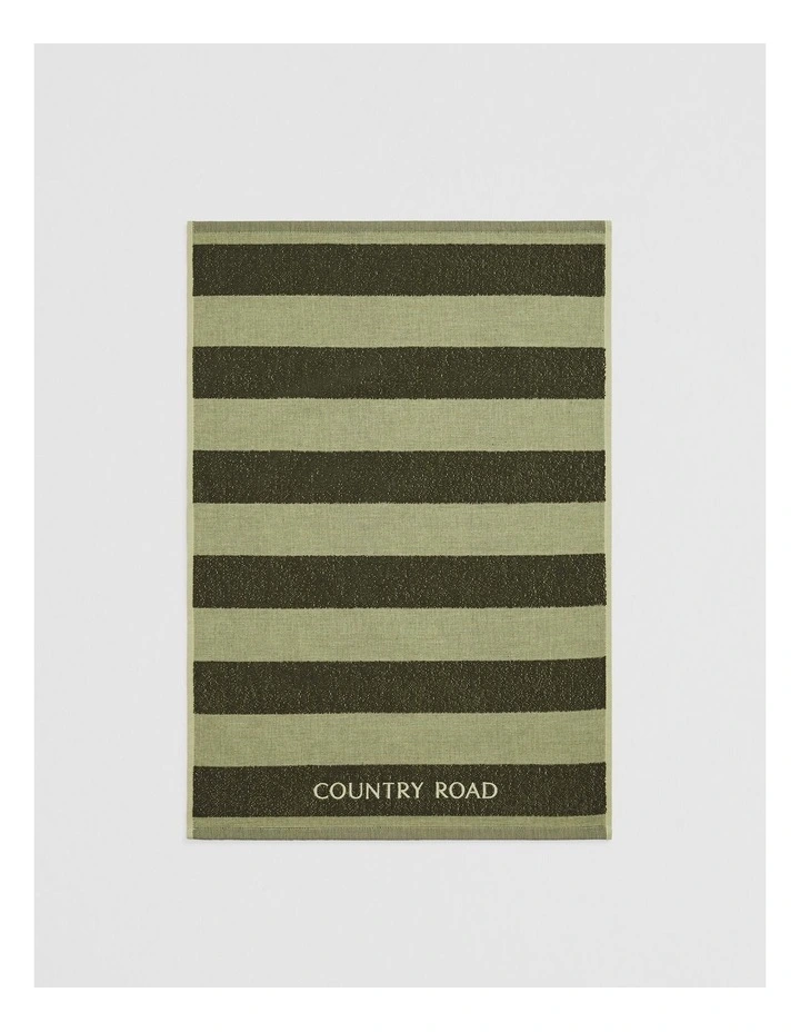 Franklin Verified Australian Cotton Tea Towel in Leek Green image 3