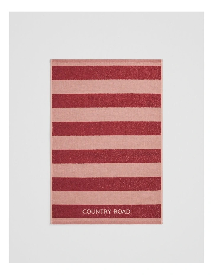 Franklin Verified Australian Cotton Tea Towel in Pink Clay image 3