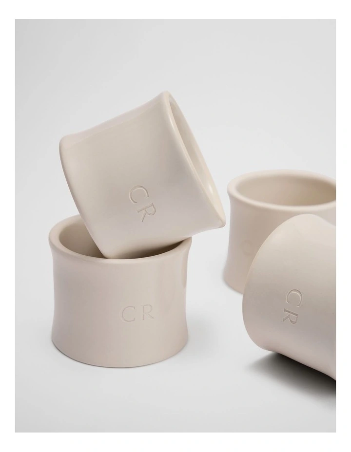 Shaye Napkin Ring Set Of 4 in Natural image 3
