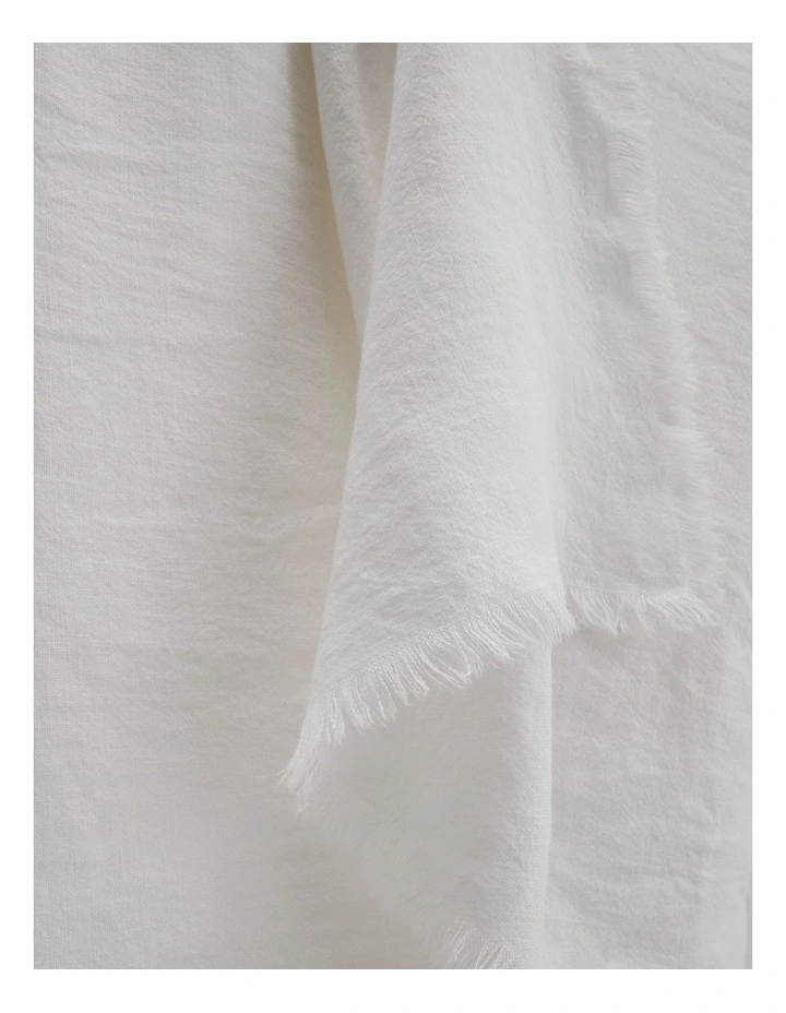 Grove Organically Grown Linen Throw in Snow image 4
