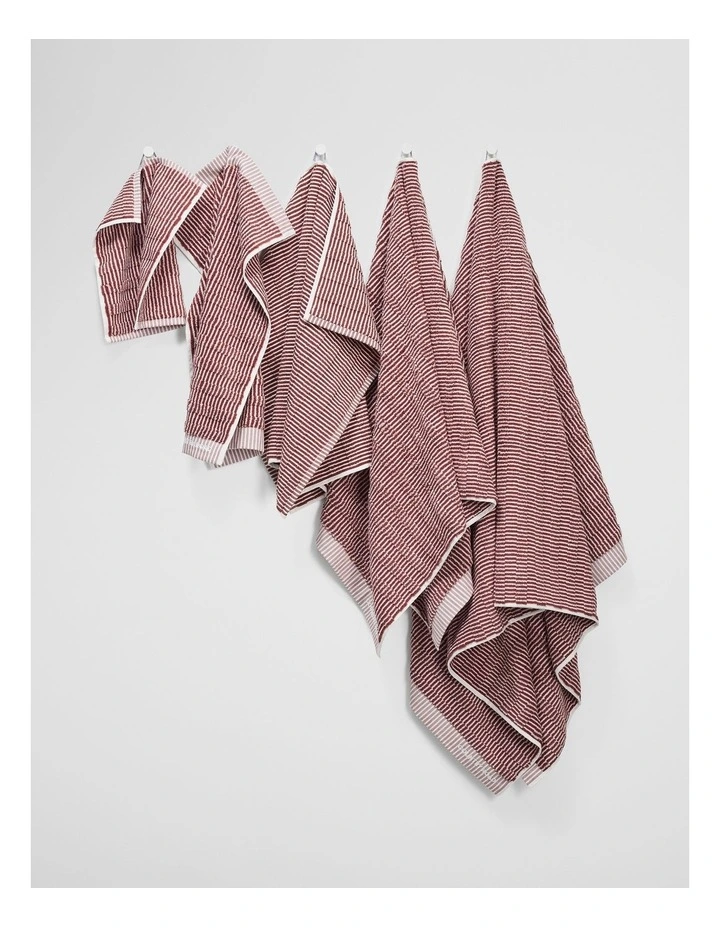 Pippa Verified Australian Cotton Bath Sheet in Marsala image 3