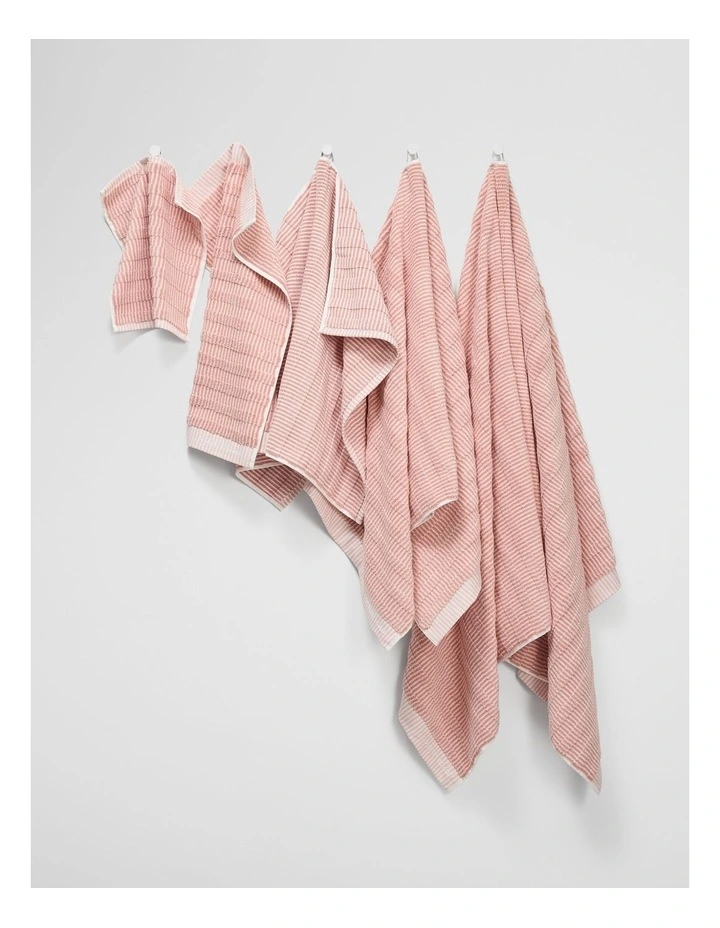 Pippa Verified Australian Cotton Bath Sheet in Pink Clay image 3