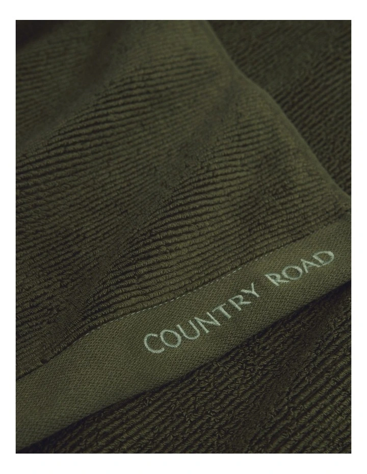 Mara Verified Australian Cotton Bath Sheet in Dark Olive image 2