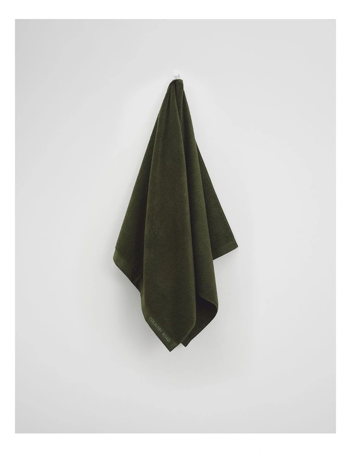 Mara Verified Australian Cotton Bath Towel in Dark Olive image 1