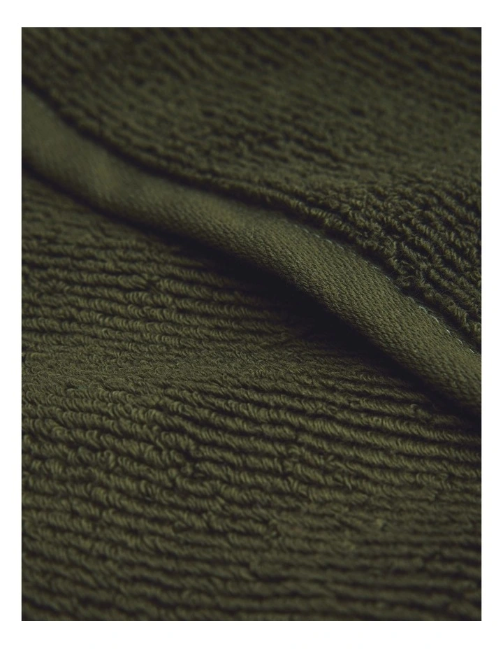 Mara Verified Australian Cotton Face Washer in Dark Olive image 2