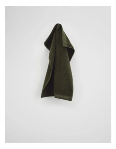 Mara Verified Australian Cotton Hand Towel in Dark Olive