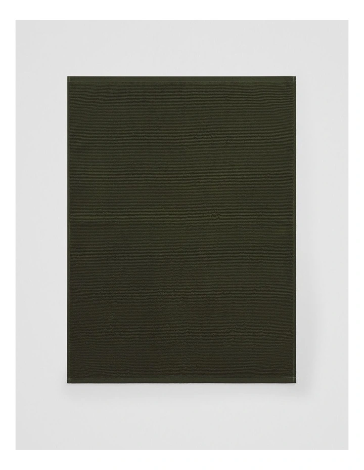 Mara Verified Australian Cotton Bath Mat in Dark Olive image 1
