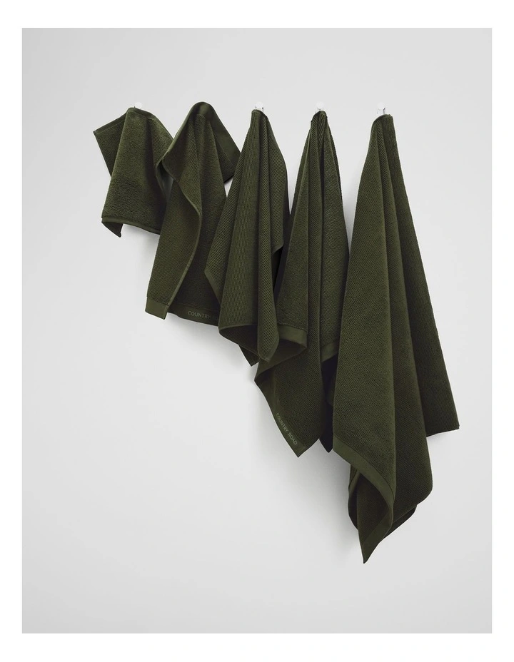 Mara Verified Australian Cotton Bath Mat in Dark Olive image 3