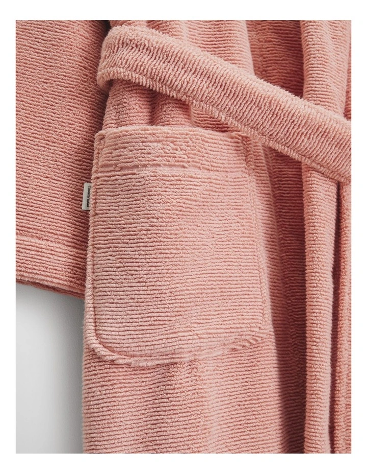 Mara Verified Australian Cotton Bath Robe in Pink Clay image 2
