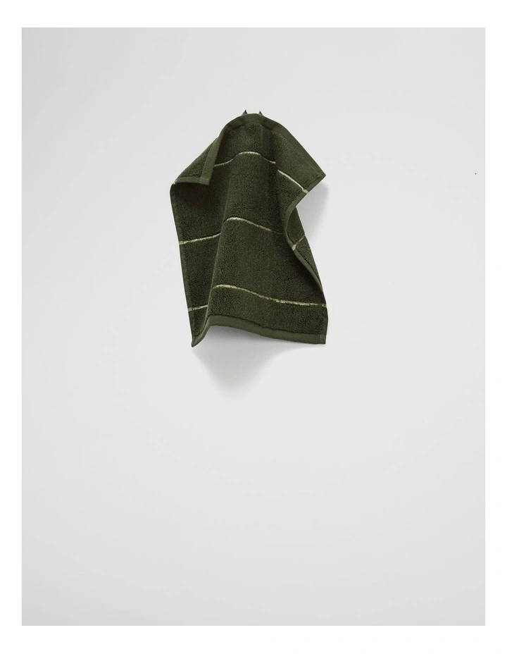 Blake Verified Australian Cotton Face Washer in Dark Olive image 1
