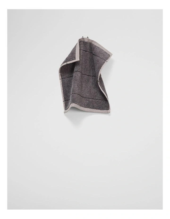 Blake Verified Australian Cotton Face Washer in Charcoal Marle image 1
