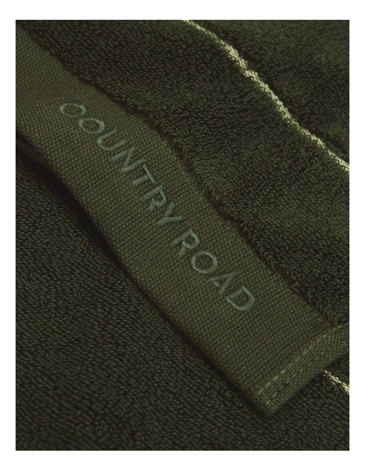 Blake Verified Australian Cotton Hand Towel in Dark Olive image 3