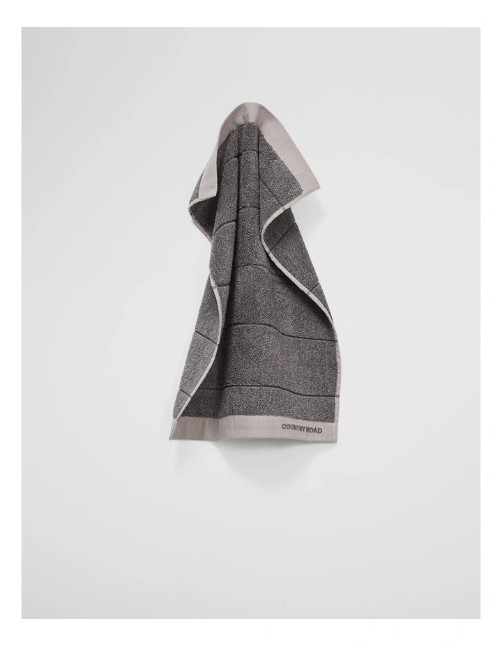 Blake Verified Australian Cotton Hand Towel in Charcoal Marle image 1
