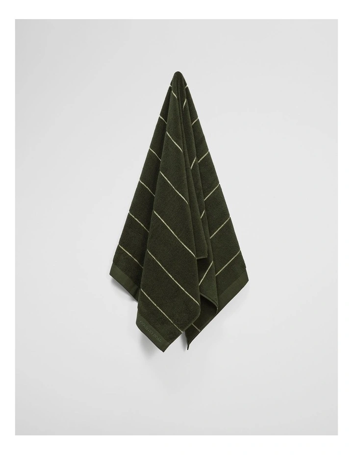 Blake Verified Australian Cotton Bath Towel in Dark Olive image 1