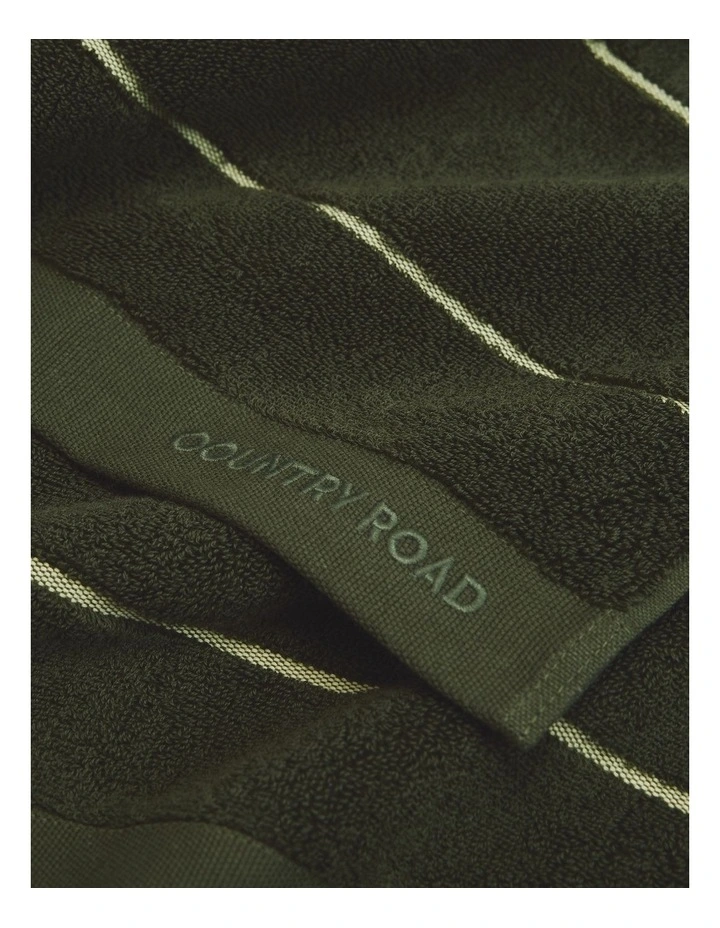 Blake Verified Australian Cotton Bath Towel in Dark Olive image 3