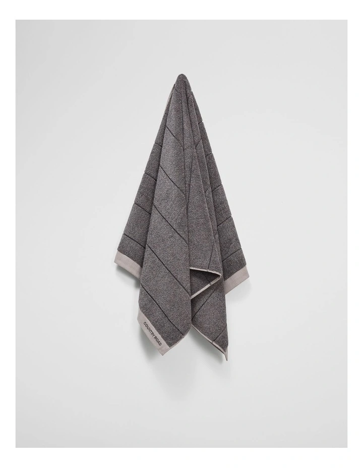 Blake Verified Australian Cotton Bath Towel in Charcoal Marle image 1