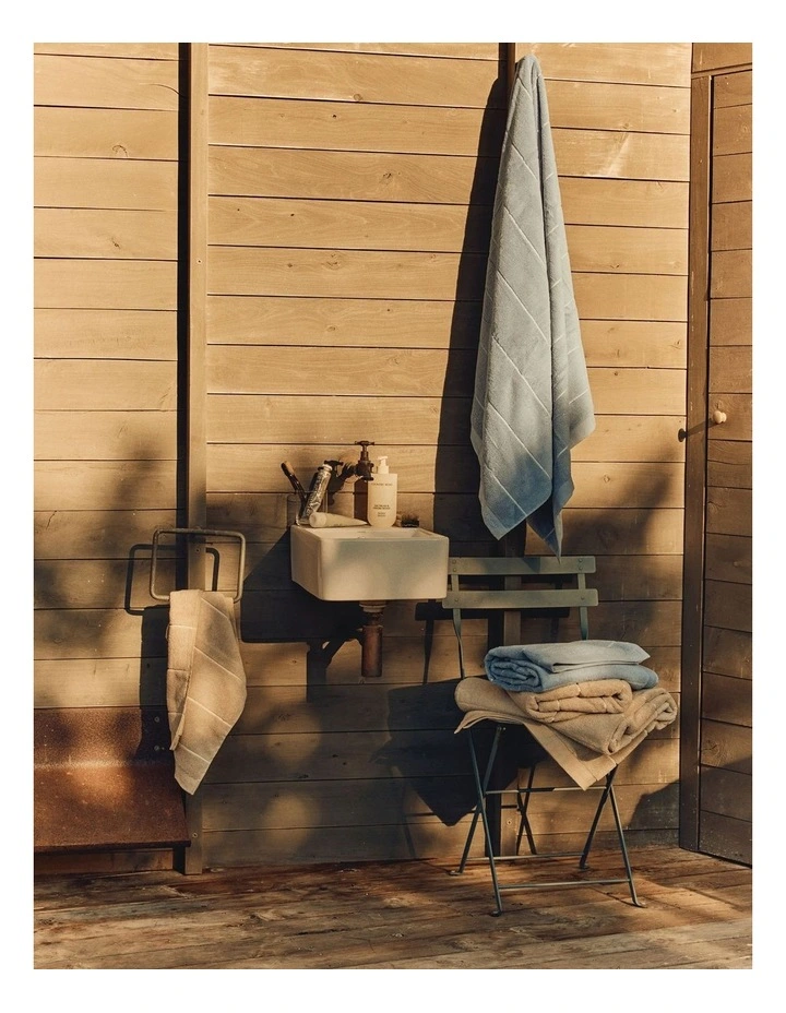 Blake Verified Australian Cotton Bath Sheet in Ciel Blue image 2