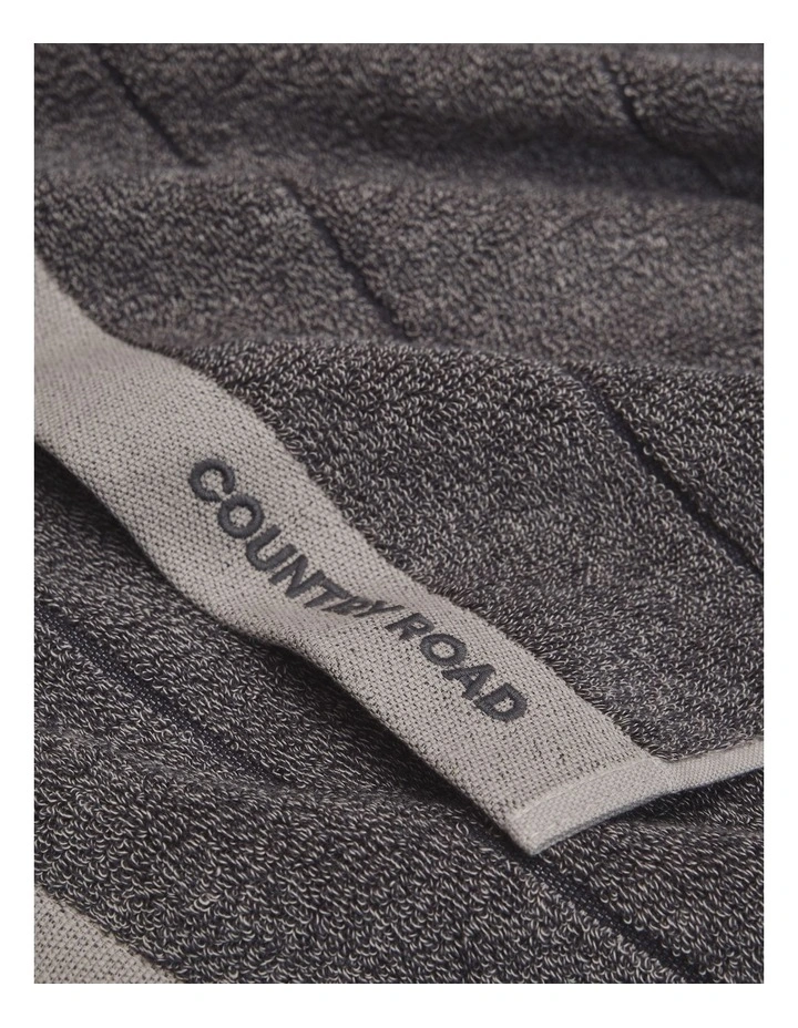 Blake Verified Australian Cotton Bath Sheet in Charcoal Marle image 2