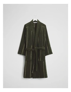 Blake Verified Australian Cotton Bathrobe in Dark Olive