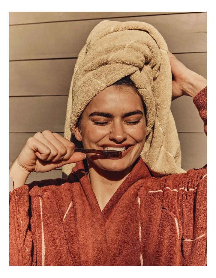 Blake Verified Australian Cotton Bathrobe in Marsala image 2