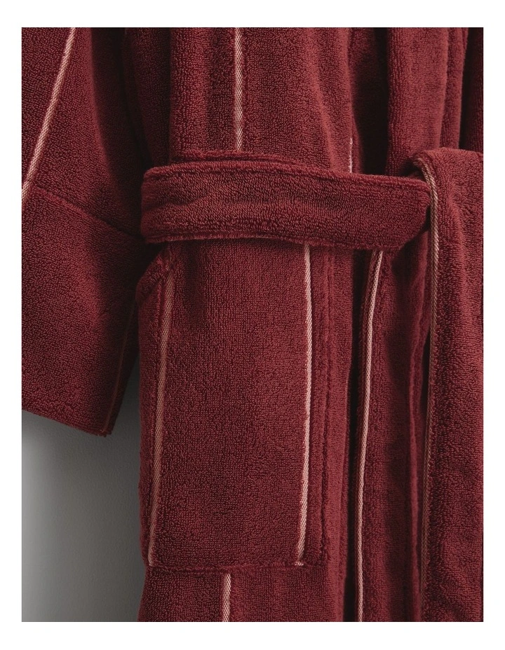 Blake Verified Australian Cotton Bathrobe in Marsala image 3