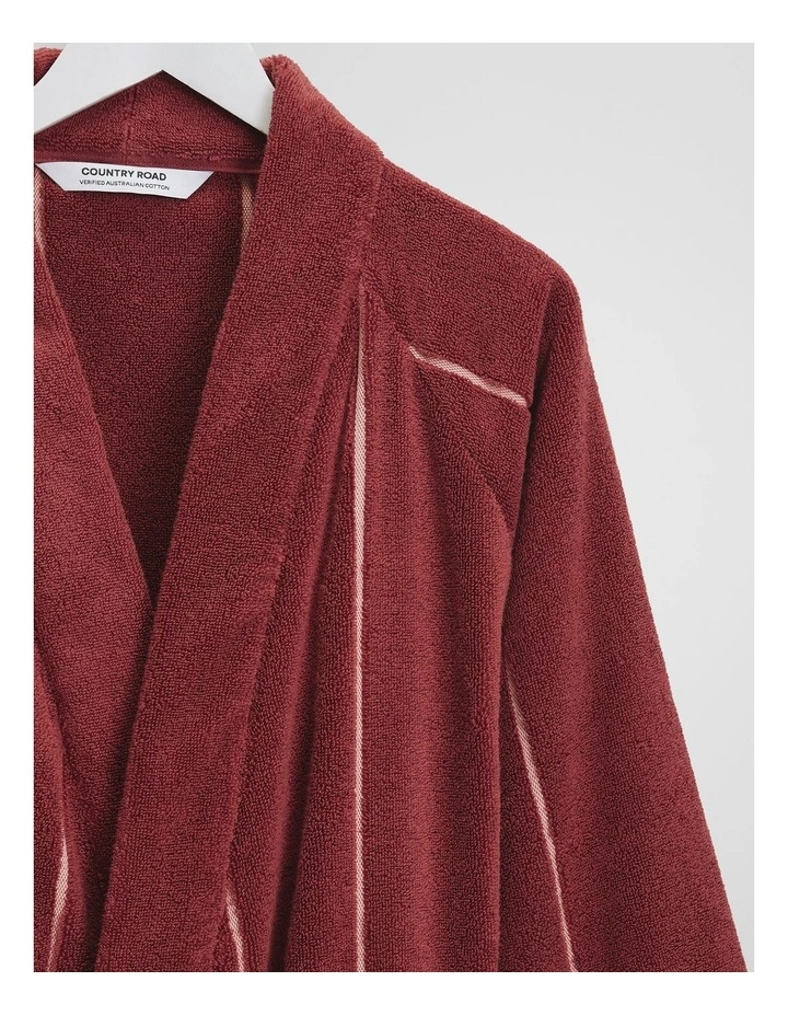 Blake Verified Australian Cotton Bathrobe in Marsala image 4