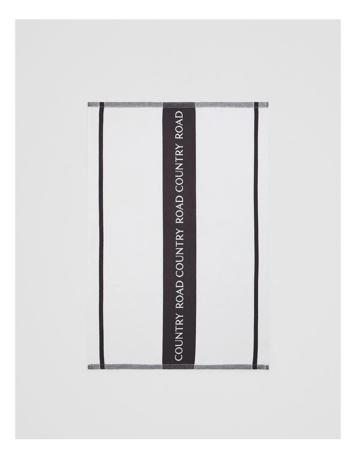 Cr Logo Australian Cotton Tea Towel in Charcoal image 3