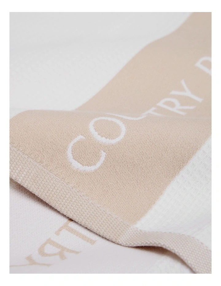 Cr Logo Australian Cotton Tea Towel in Stone image 2