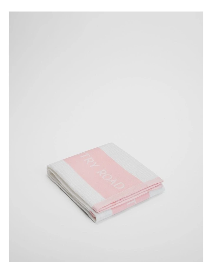 Cr Logo Australian Cotton Tea Towel in Dawn Pink image 1