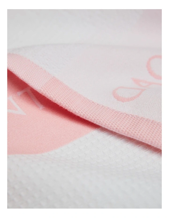Cr Logo Australian Cotton Tea Towel in Dawn Pink image 2