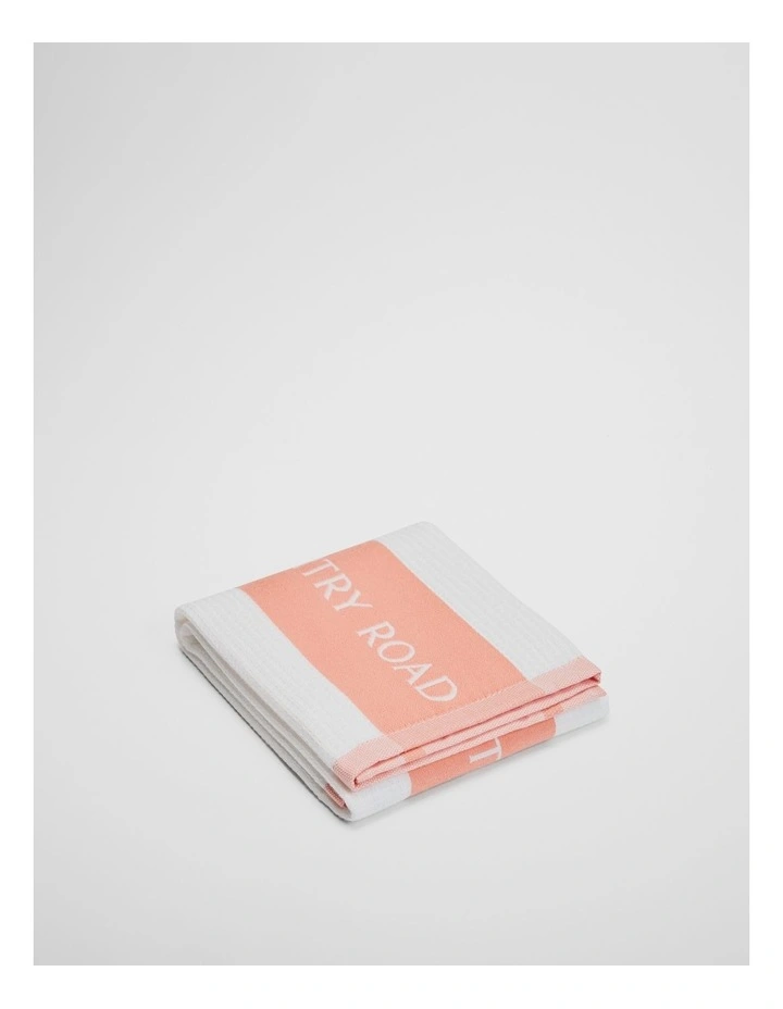 Cr Logo Australian Cotton Tea Towel in Peach image 1