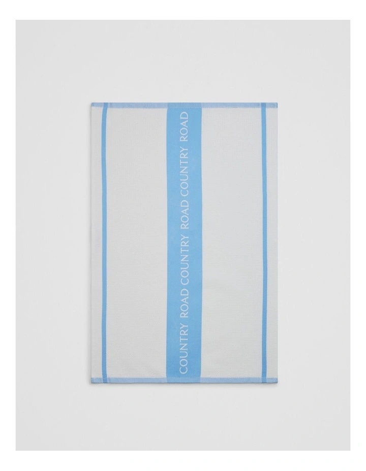 Cr Logo Australian Cotton Tea Towel in Cloud image 3