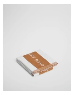 Cr Logo Australian Cotton Tea Towel in Umber