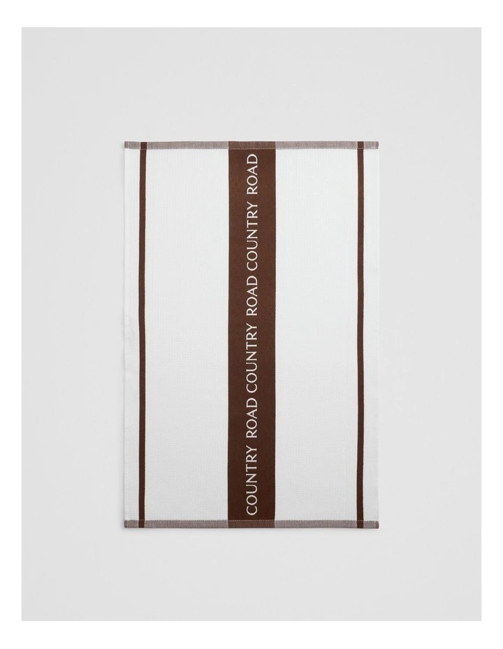 Cr Logo Australian Cotton Tea Towel in Dark Ash image 3